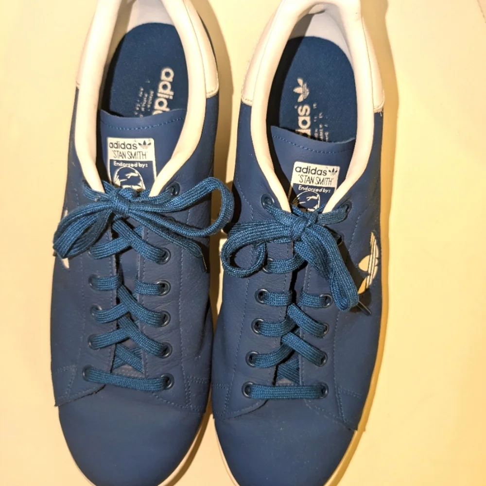Adidas Stan Smith Blue/White Leather Trefoil Men's Sneakers Size 14 Style#G27998